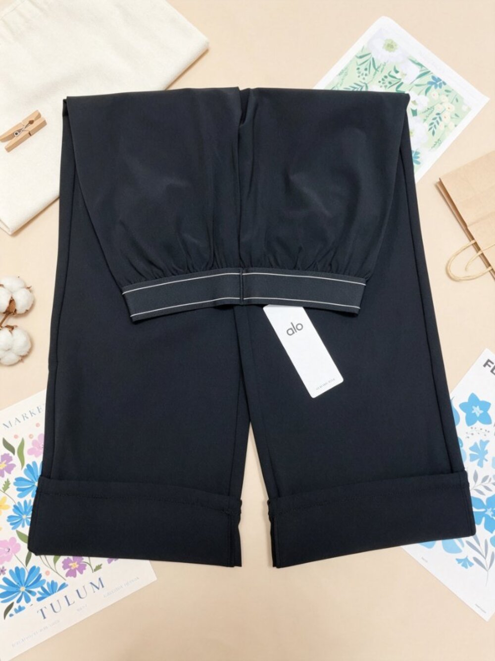 Brand NewšALO Yoga Suit Up Trouser Black Wide LegšRegular 30" Inseam - Picture 8 of 11